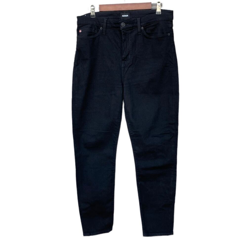 Hudson Blair High Rise Super Skinny Black Jeans 32